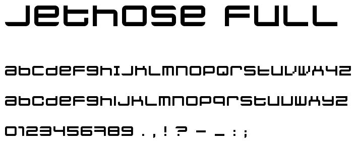 jethose FULL font